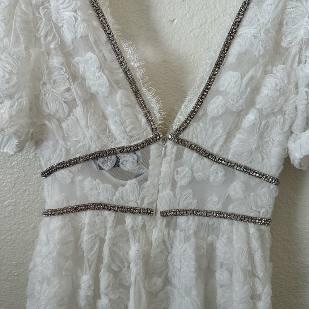 Self-Portrait White Lace Midi Dress - Picture 4 of 11
